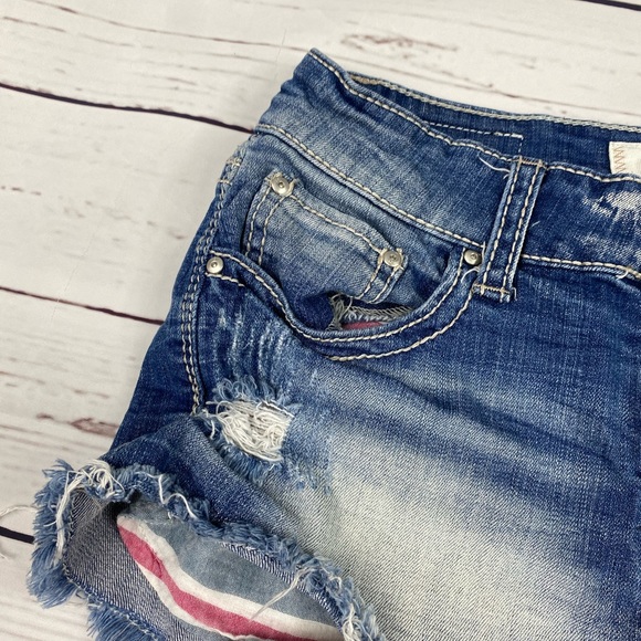 Daytrip Distressed Jean Shorts - Picture 4 of 11